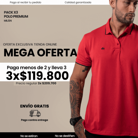 CAMISETA TIPO POLO VARON'S Ref. MILÁN