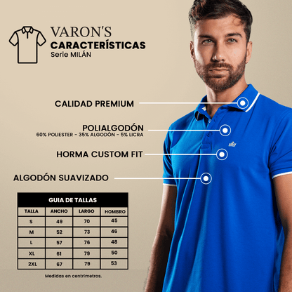 CAMISETA TIPO POLO VARON'S Ref. MILÁN