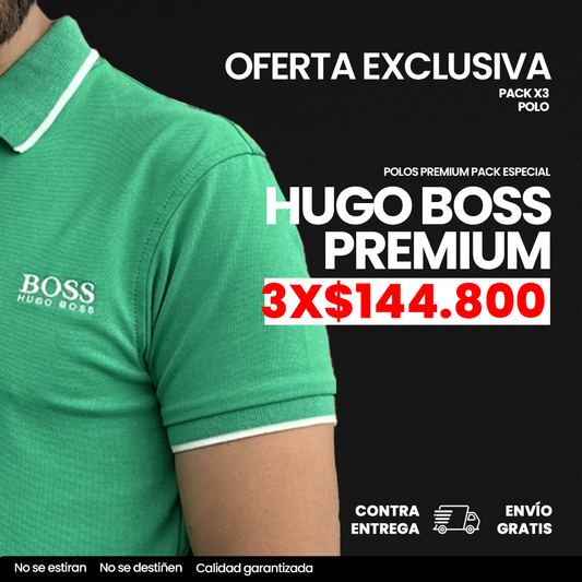 CAMISETA POLO CON LOGO BORDADO HB COMBINADA