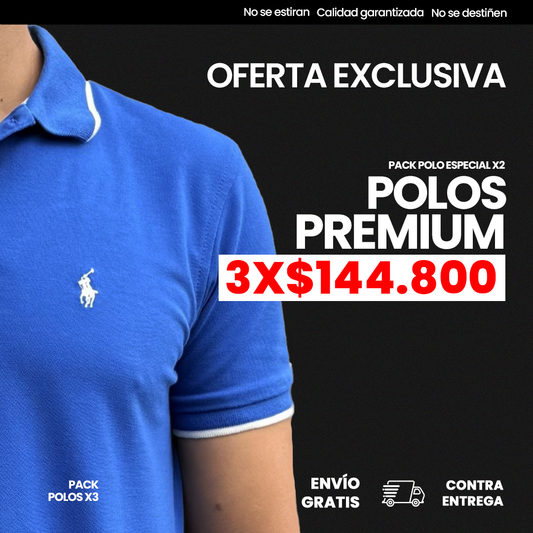 CAMISETA POLO CON LOGO BORDADO PL COMBINADA