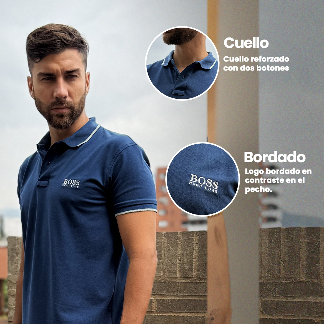CAMISETA TIPO POLO HUGO B. COMBINADA Ed. LIMITADA