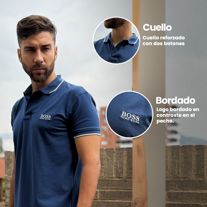 CAMISETA TIPO POLO HUGO B. COMBINADA Ed. LIMITADA