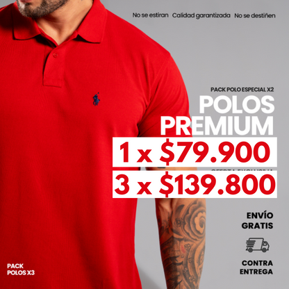 CAMISETAS TIPO POLO PREMIUM | PACK OFERTA